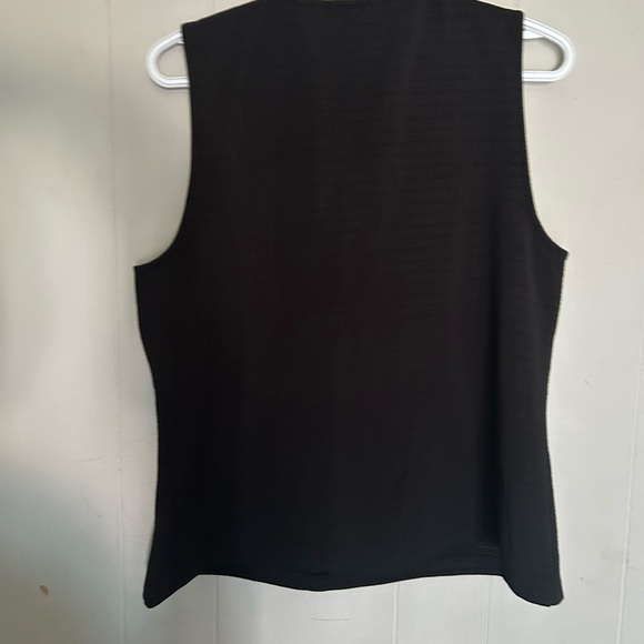 Michael Michael Kors Black Lace-Up Sleeveless Blouse Gold Grommet Top - Picture 3 of 5